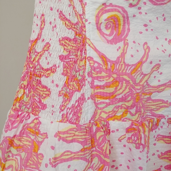Lilly Pulitzer Conch Strapless Tiered Dress Small - Picture 7 of 16